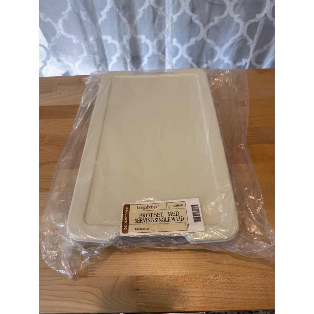 Longaberger Medium Serving Single Basket Protector Set with Lid 40646 NEW